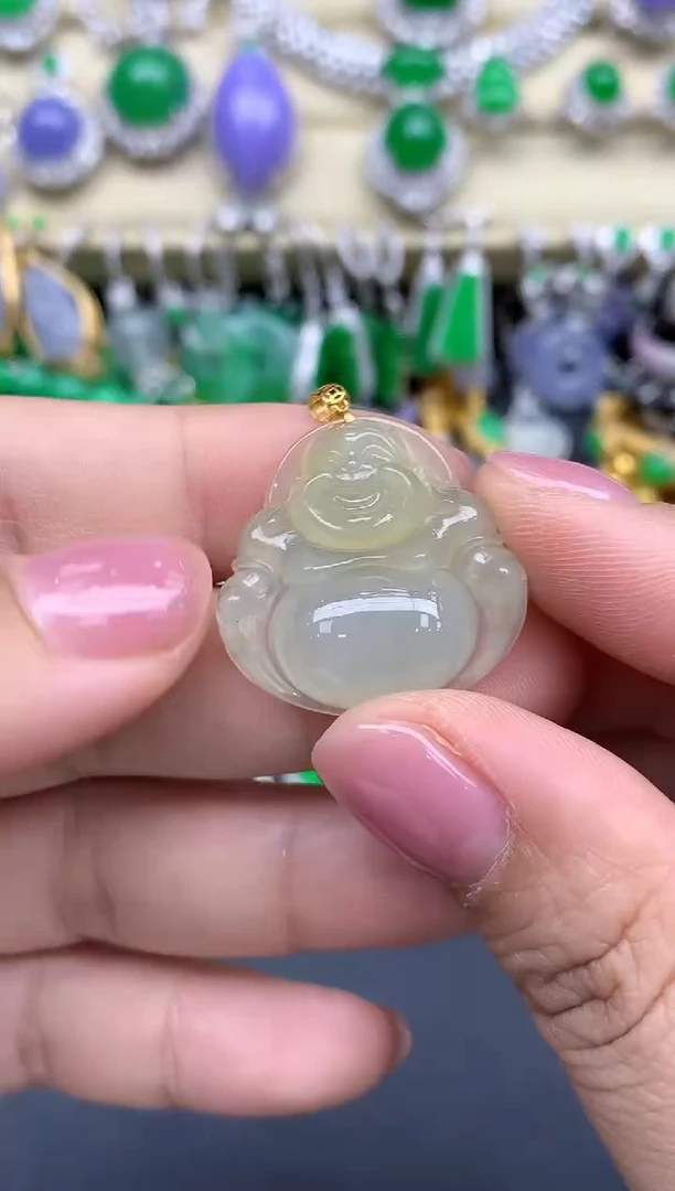 翡翠18K金镶嵌颈饰223-春日珠宝