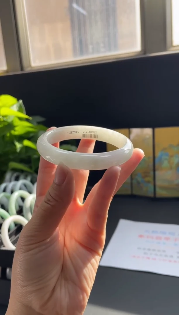 未镶嵌手镯翡翠04#天然缅甸A货翡翠手镯59-60圈口