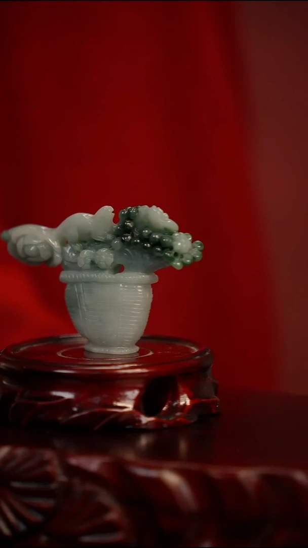 未镶嵌摆件翡翠兰花花蓝