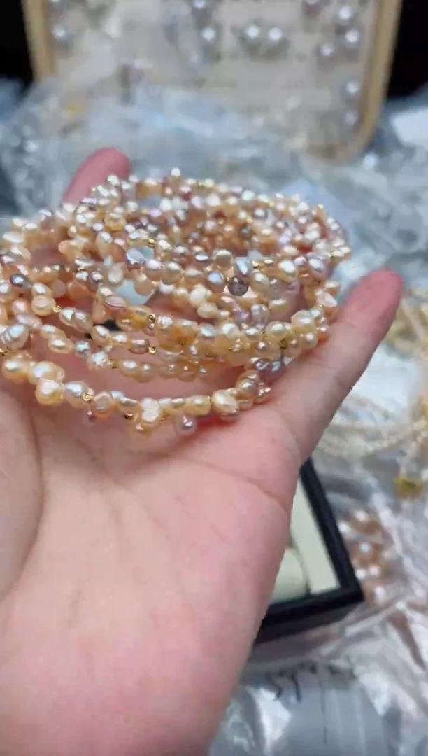 未镶嵌手镯淡水珍珠多样性发其一，非无暇