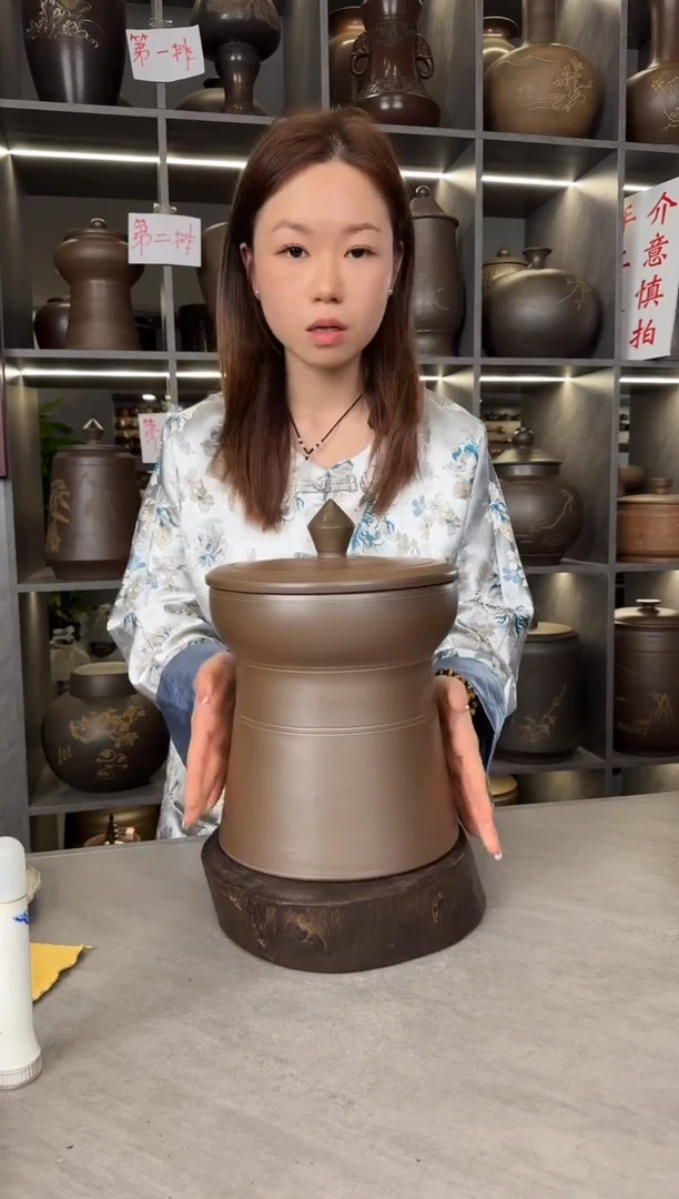 【闪购商品】罐本陶手作泥兴陶2斤装茶叶罐内里瑕疵