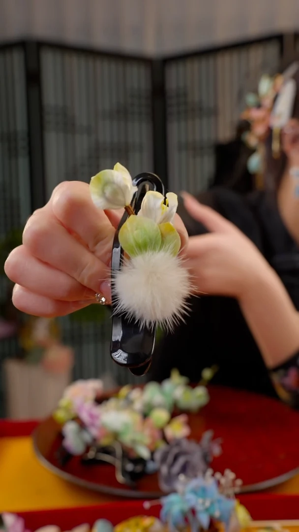 刺绣非遗苏绣绒花