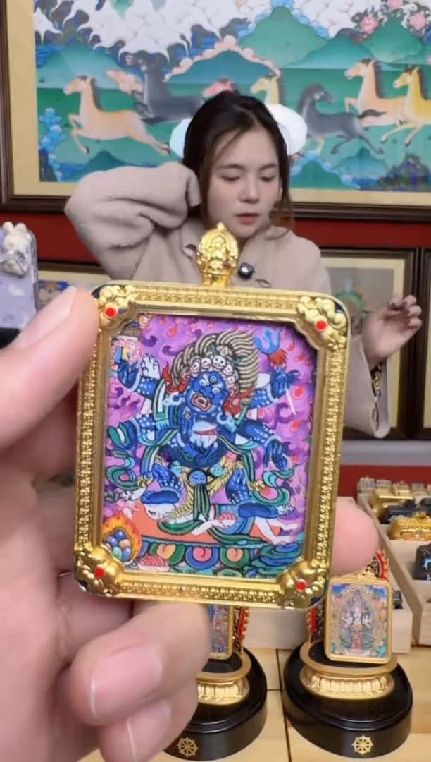 吊坠大黑老师-热贡纯手绘-安安