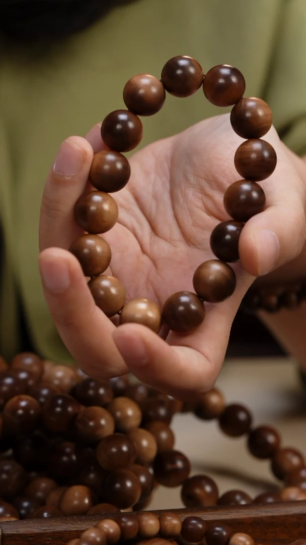 檀香木手串/手链老山檀香1.5圆珠单圈多样式发其一全瑕疵