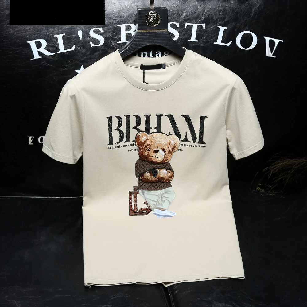 NENMIHONCHE/内米霍切 欧货小熊短袖T恤男修身帅气上衣夏季休闲潮