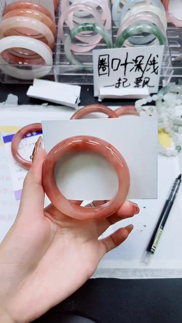 【闪购商品】石英质玉手镯未镶嵌S44-55/56