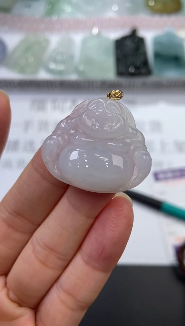 18K金镶嵌挂件翡翠377421/佛公   多样性一件发