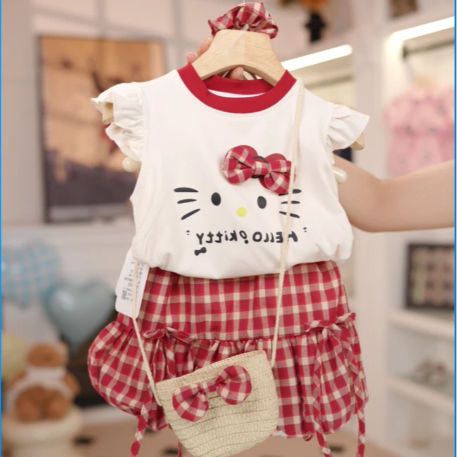 阿妞女童卡通2025儿童短袖夏季新款洋气可爱韩版短裙幼儿园可爱