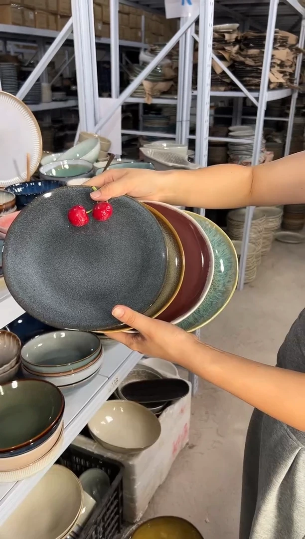 陶瓷外贸尾货瑕疵满20包邮X4小盘
