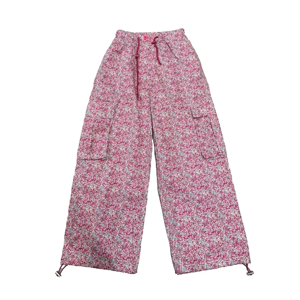 韩版新款碎花直筒工装裤休闲洋气时尚百搭