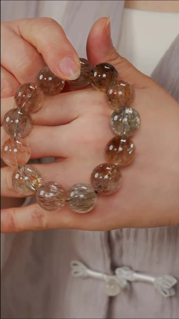 水晶手链未镶嵌9【】珠径16