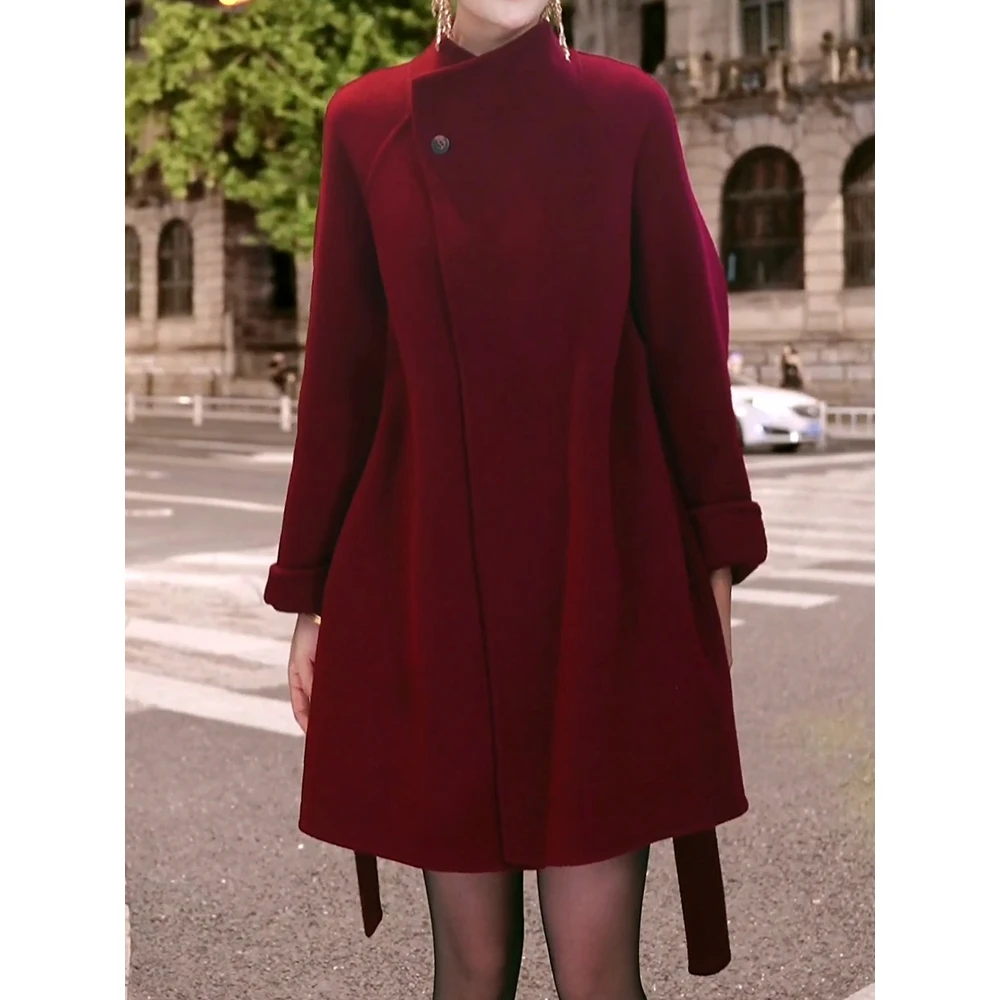 时尚气质高级感加厚百搭毛呢外套女2025秋冬新款洋气宽松保暖大衣