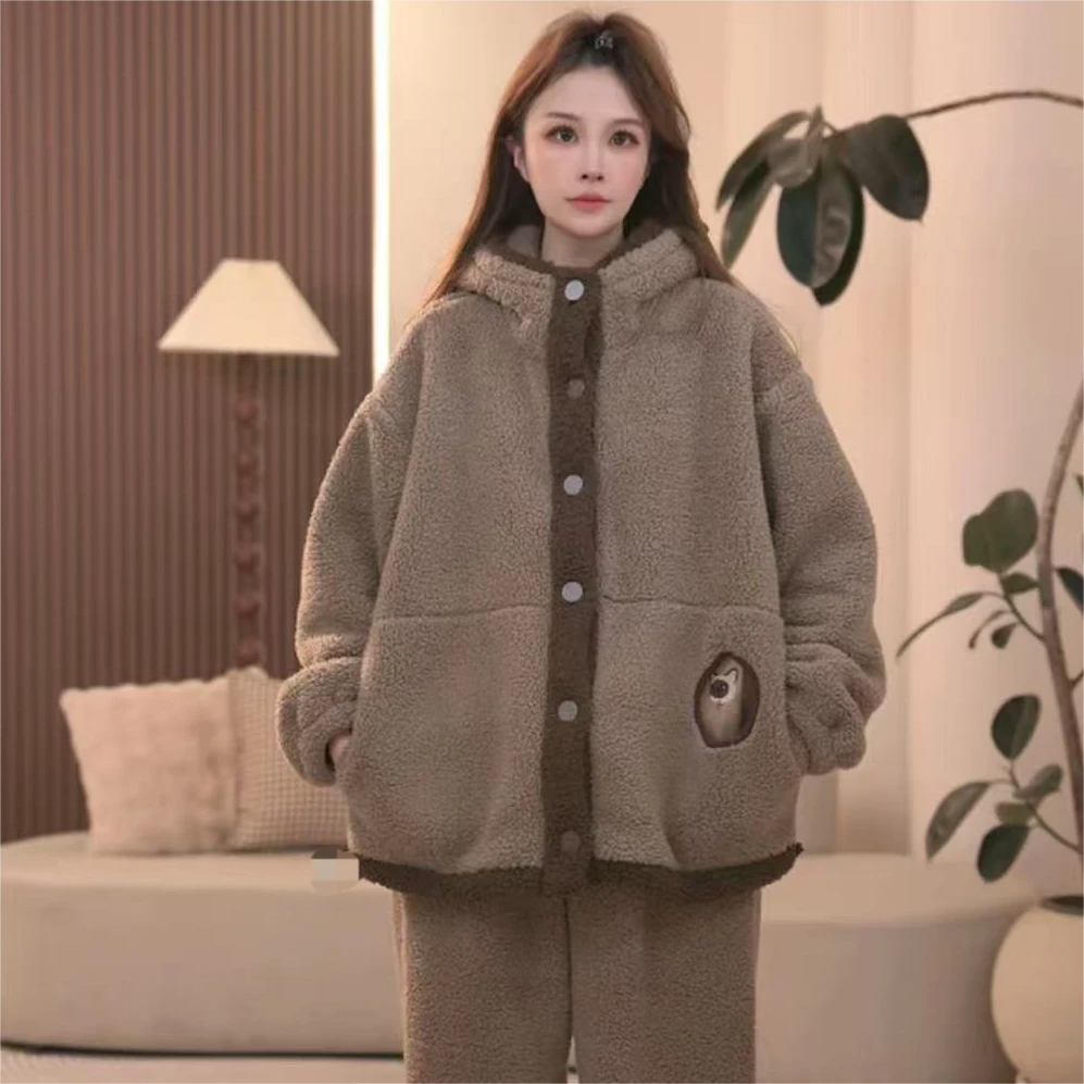 【巧克力喵喵】冬季加绒热力绒保暖过冬家居服