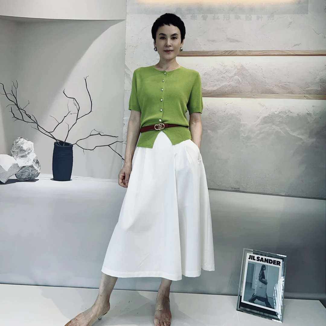 96068-25夏季百搭纯色开衫上衣