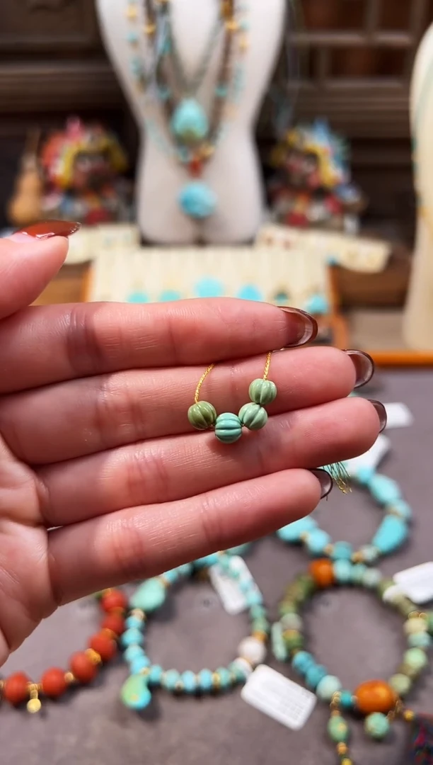 未镶嵌绿松石配饰瓜珠