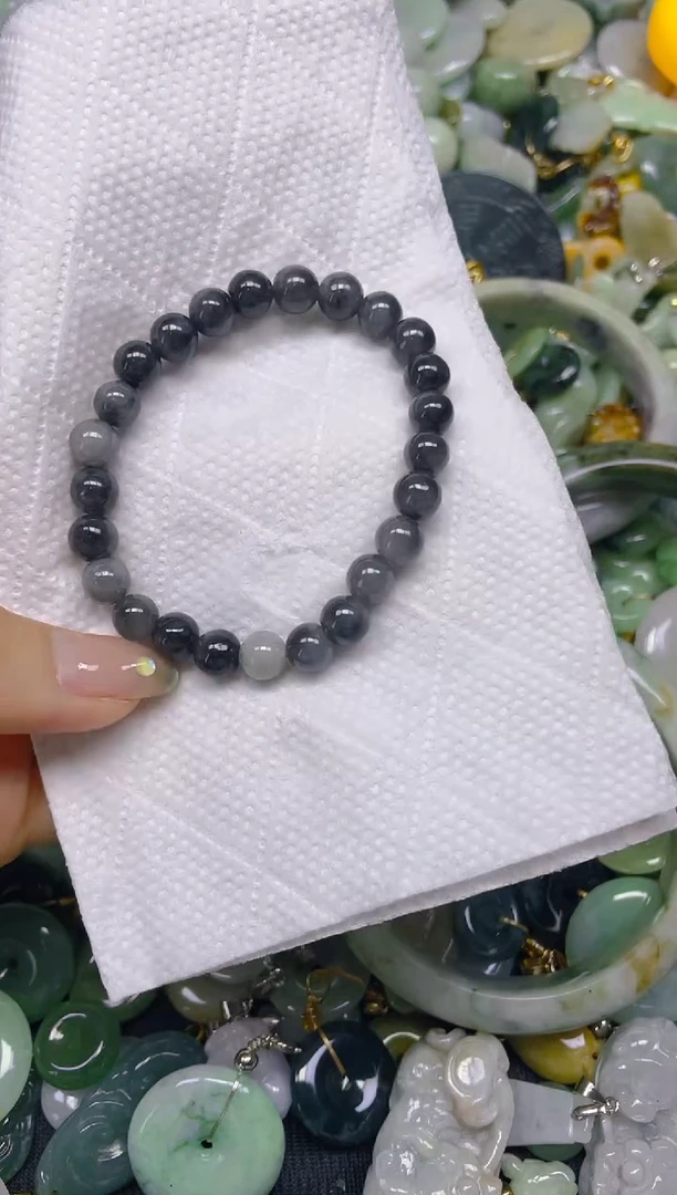 翡翠未镶嵌颈饰7MM/W/翡翠A货,一件也是批发价