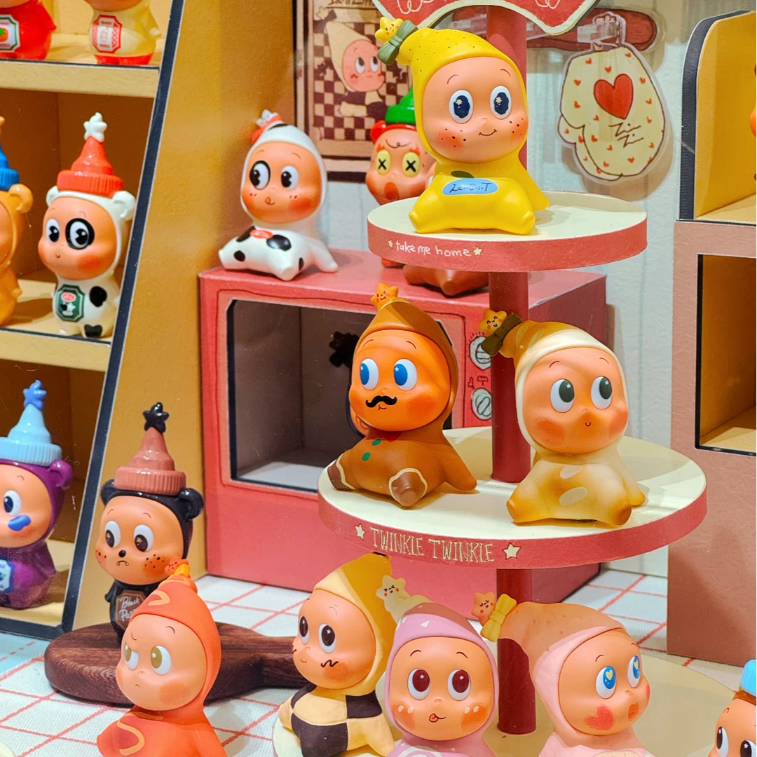 【拆盒】泡泡家星星人随心配系列盲盒手办迷你Q版公仔车载摆件