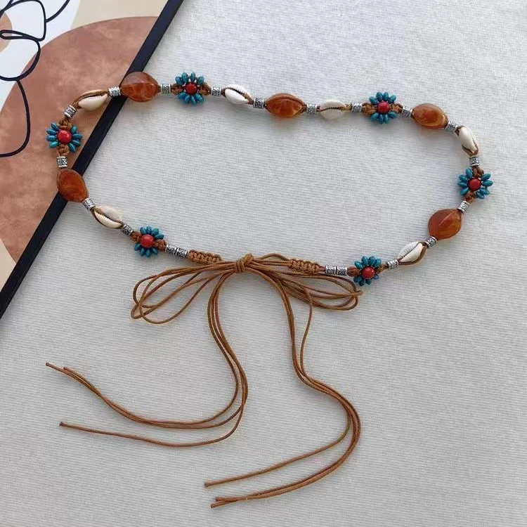 波西米亚编织时尚百搭经典轻奢手工腰带251Q176