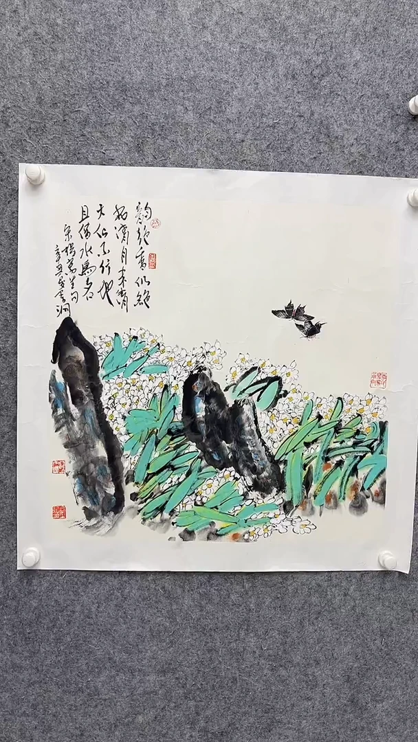 国画李纲-4平尺-花鸟国画-金