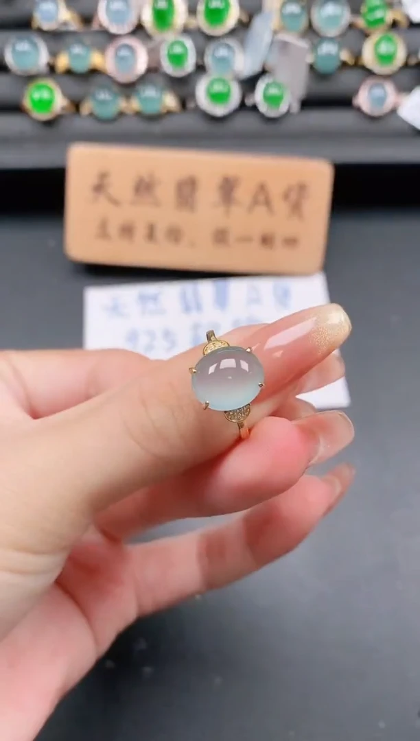 银S925镶嵌戒指翡翠1111