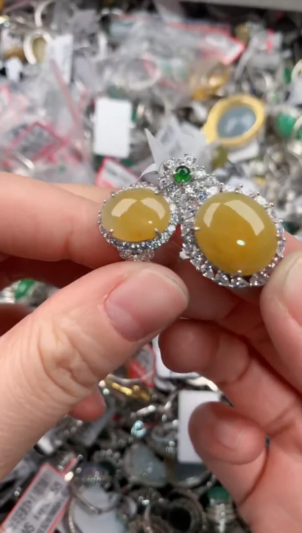 银S925镶嵌戒指翡翠888                9