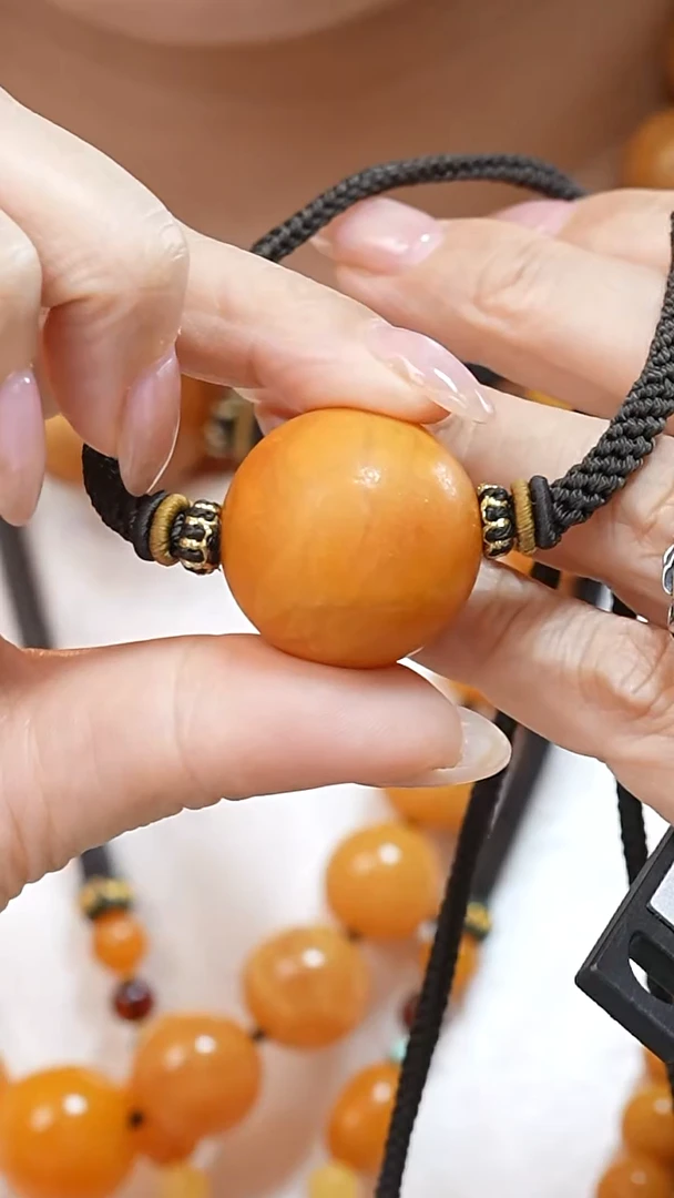 蜜蜡颈饰未镶嵌2207天然蜜蜡珠宝奇石云端妖孽石膏蜡全部保真