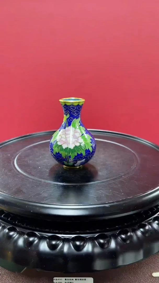 【闪购商品】非遗 景泰蓝玉壶春小赏瓶 宝蓝