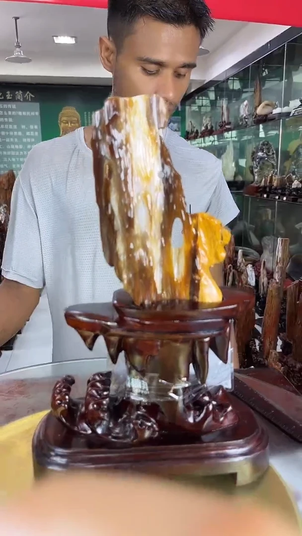 未镶嵌珠宝奇石硅化玉缅甸天然树化玉摆件
