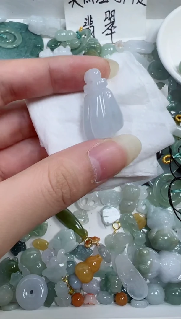 翡翠裸石447号链接，A货翡翠