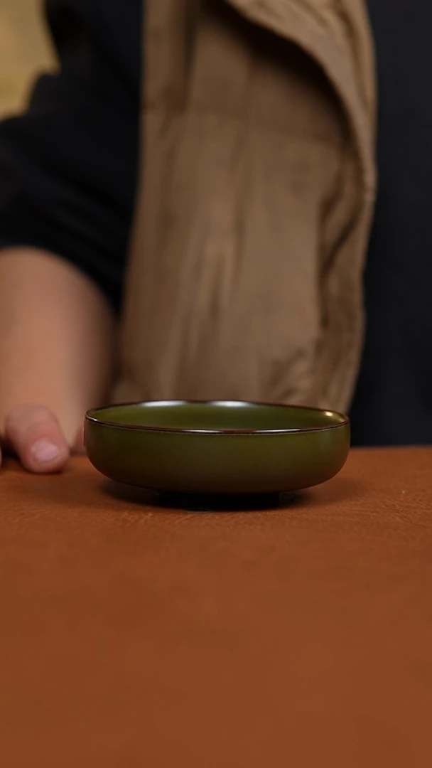 瓷片低****错茶叶沫鳝鱼黄纯手工薄胎普洱杯