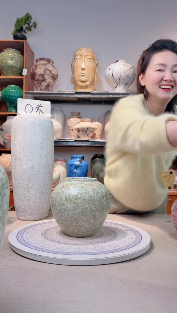 瓶陶瓷花瓶  微瑕 无花  春意盎然 小号