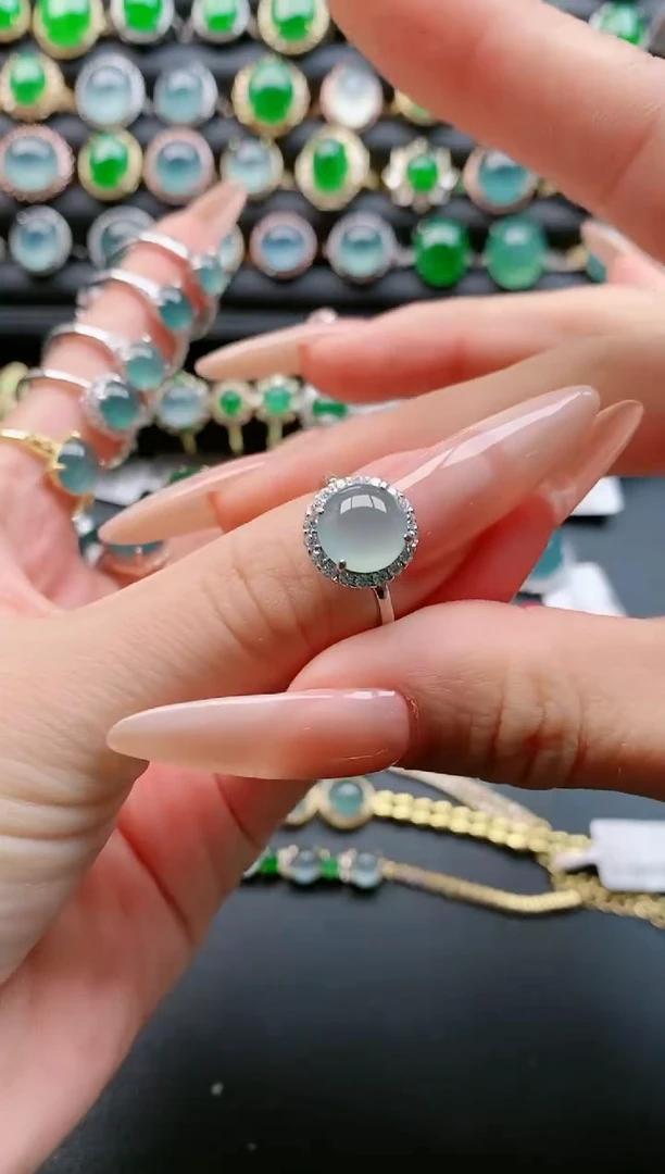 【闪购商品】翡翠戒指银S925镶嵌1111111