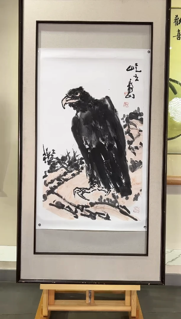 国画WJS 精品绘画作品-鹰
