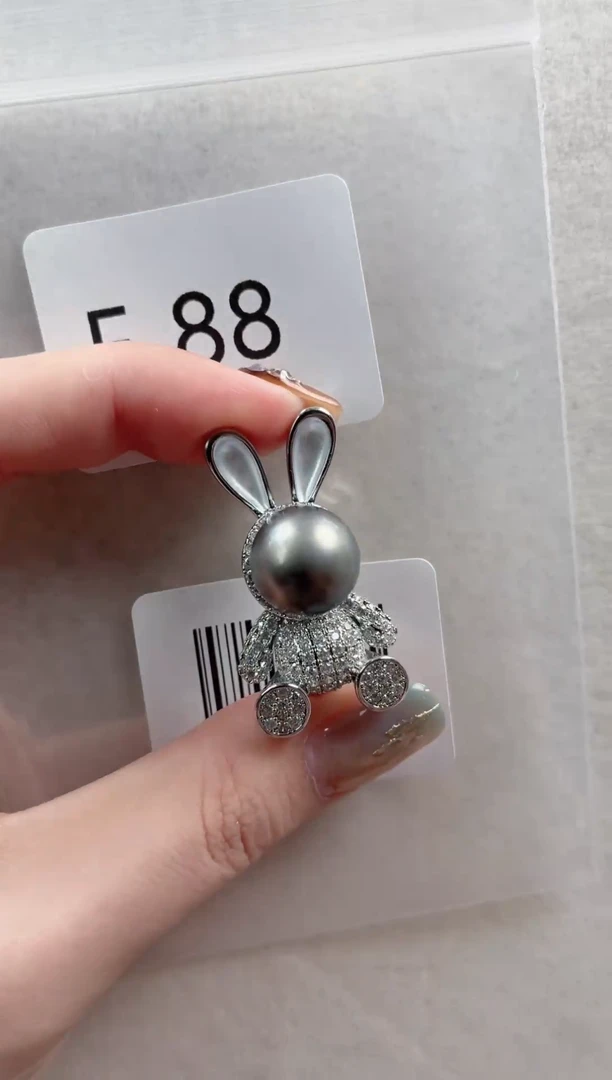 未镶嵌胸针海水珍珠E88