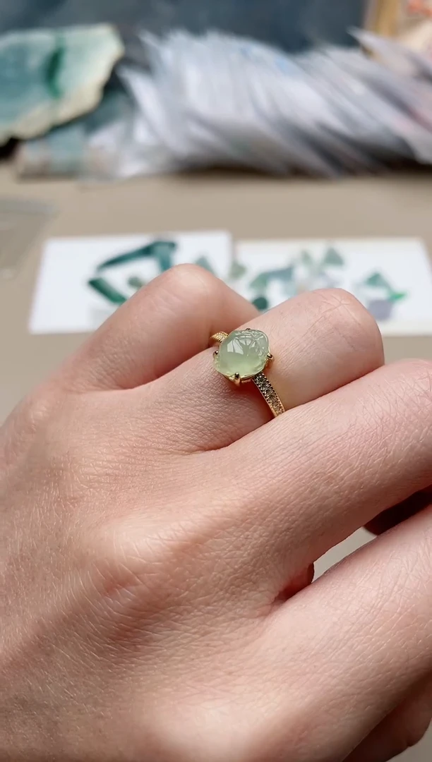 【闪购商品】翡翠戒指银S925镶嵌1000000040