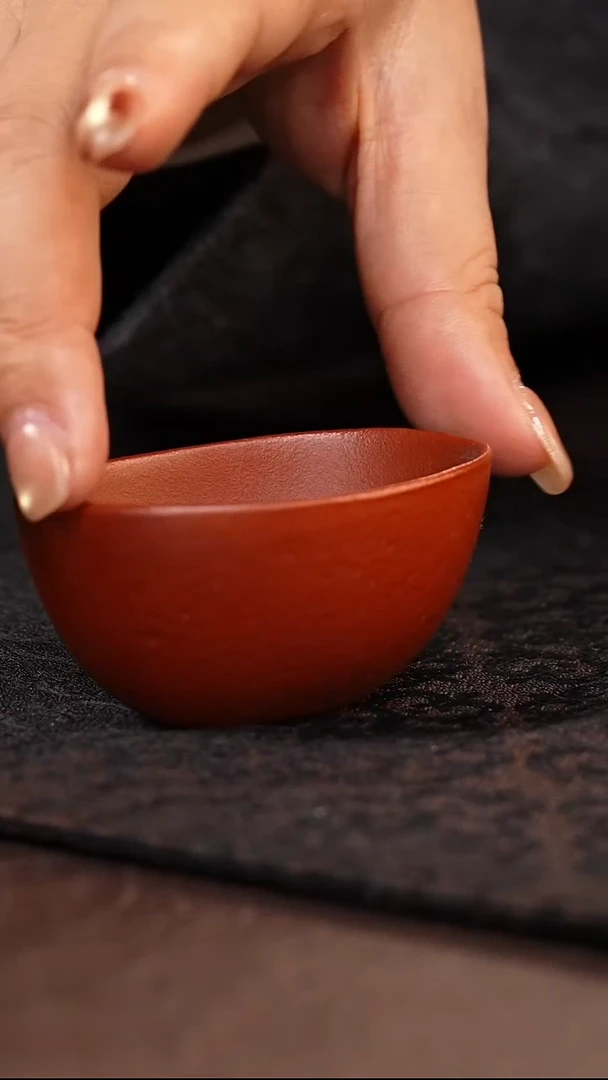 茶杯紫砂大红袍元宝杯