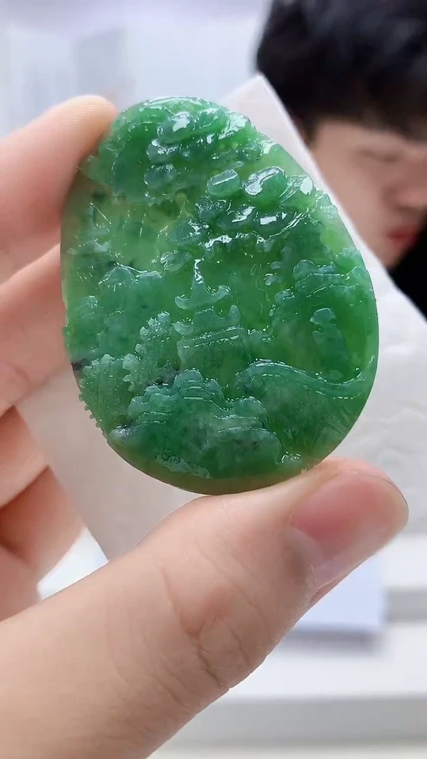 定制翡翠未镶嵌5145bb-毛货挂件52