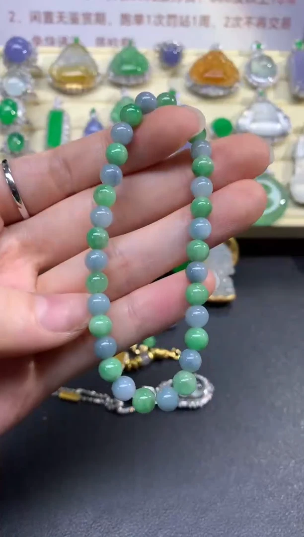 未镶嵌手串翡翠手串|500+50