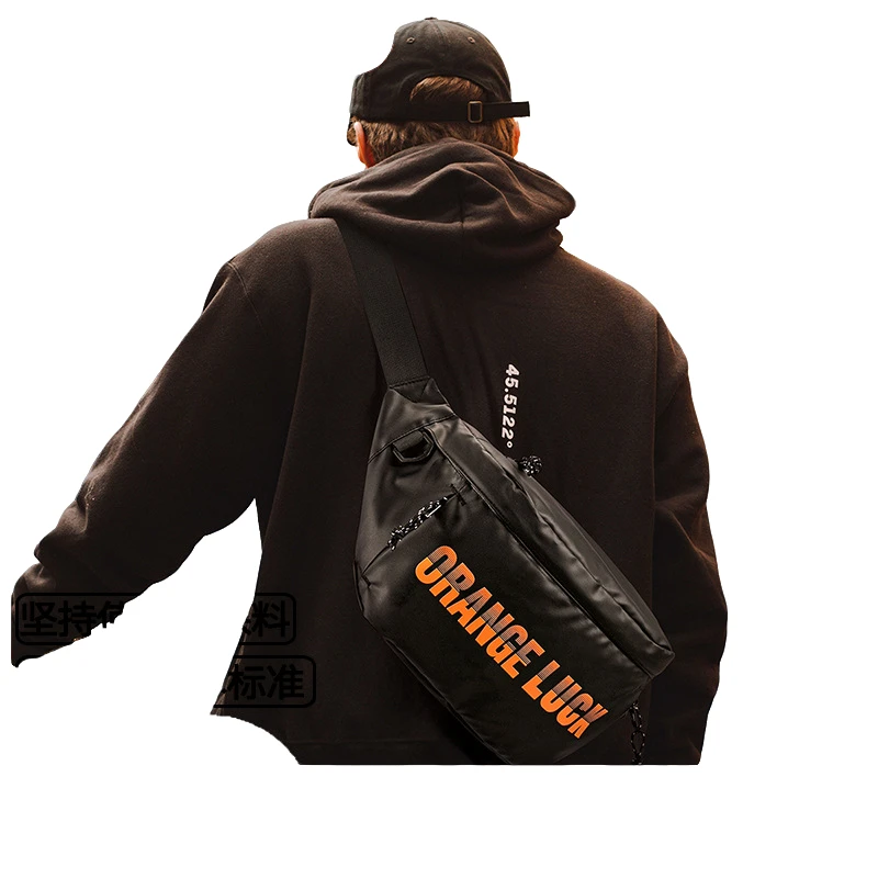 时尚多功能斜挎包休闲街头简约腰包男女街头轻便潮流户外胸前包潮