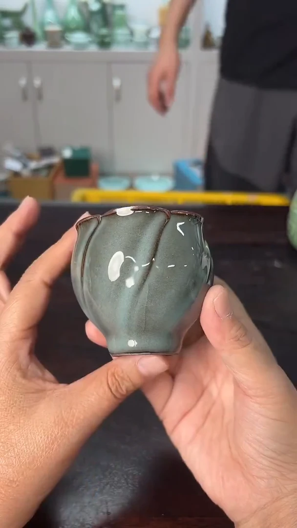 龙泉云间青瓷小米茶器
