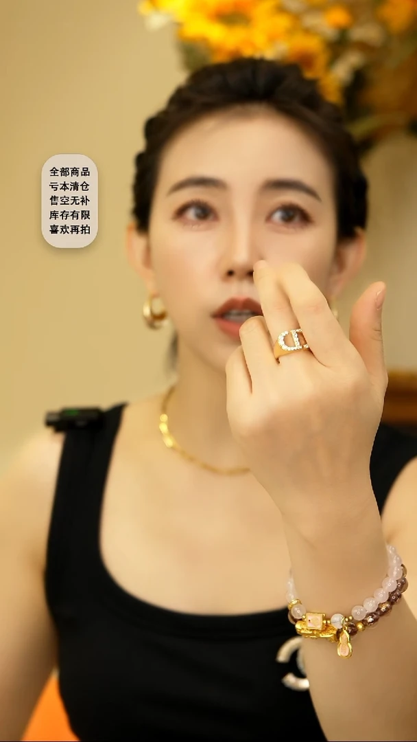 钛钢合成立方氧化锆CD-开口戒指