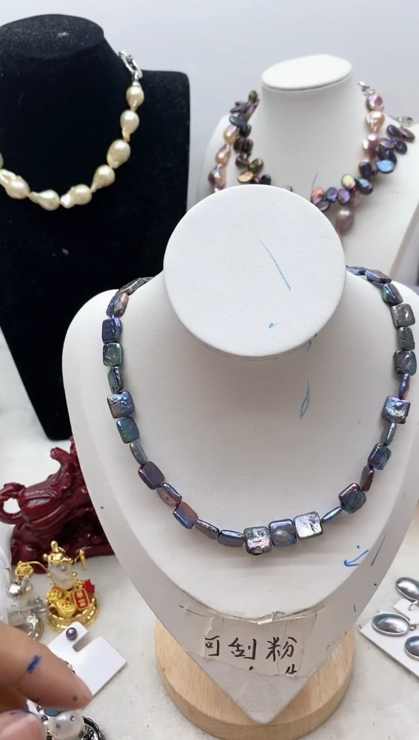 【闪购商品】淡水珍珠颈饰钛钢90