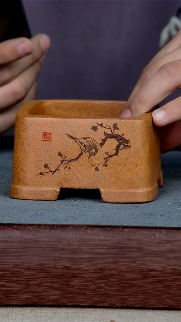 紫砂花盆8*4.5内径紫砂花盆
