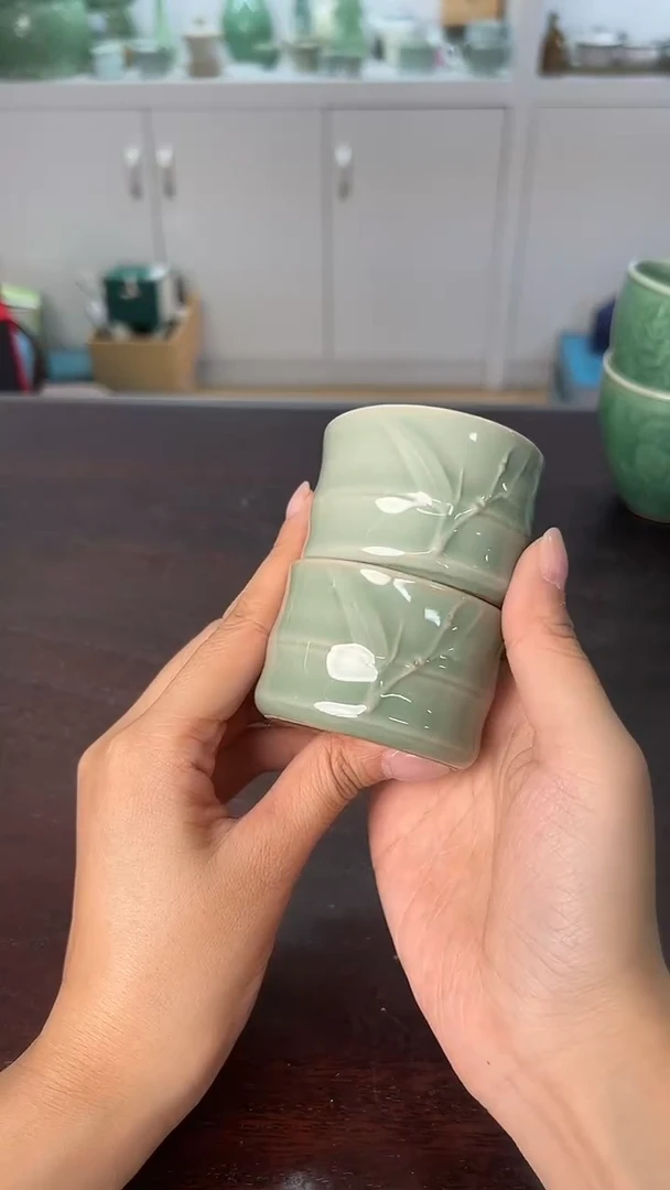 龙泉云间青瓷小米茶器
