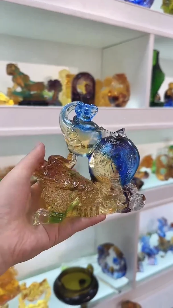 手工艺品琉璃金蟾