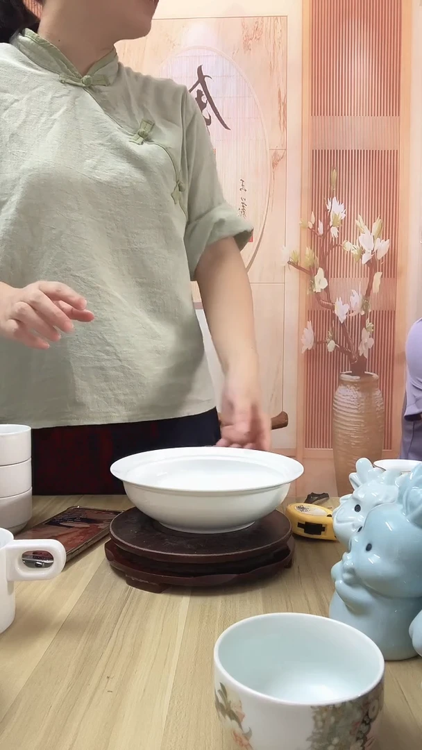 瓷高端白瓷汤盘3个