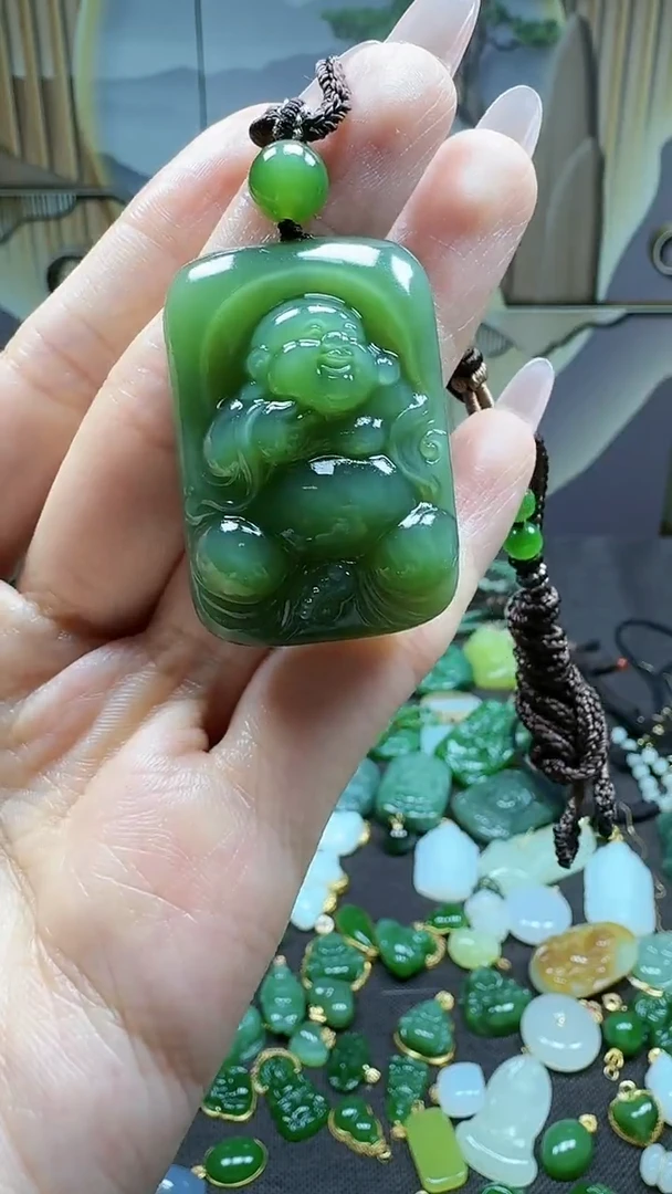 和田玉未镶嵌挂件1