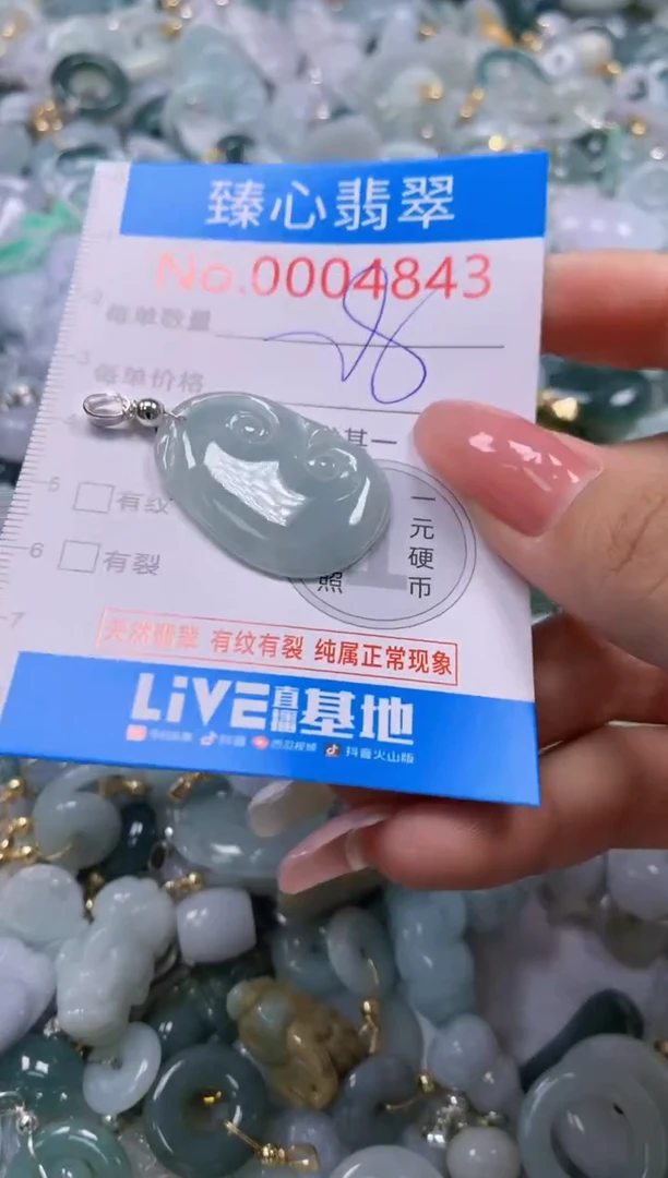 翡翠未镶嵌颈饰4843