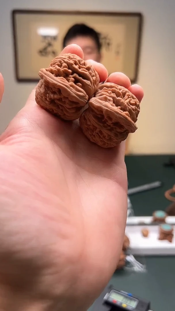 把件文玩核桃41mm+ 四座楼1对 30号