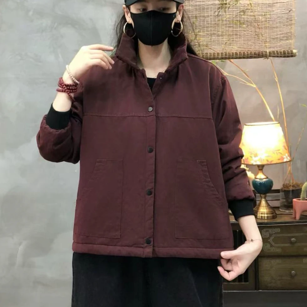 8993新款秋冬休闲减龄显瘦宽松上衣棉服